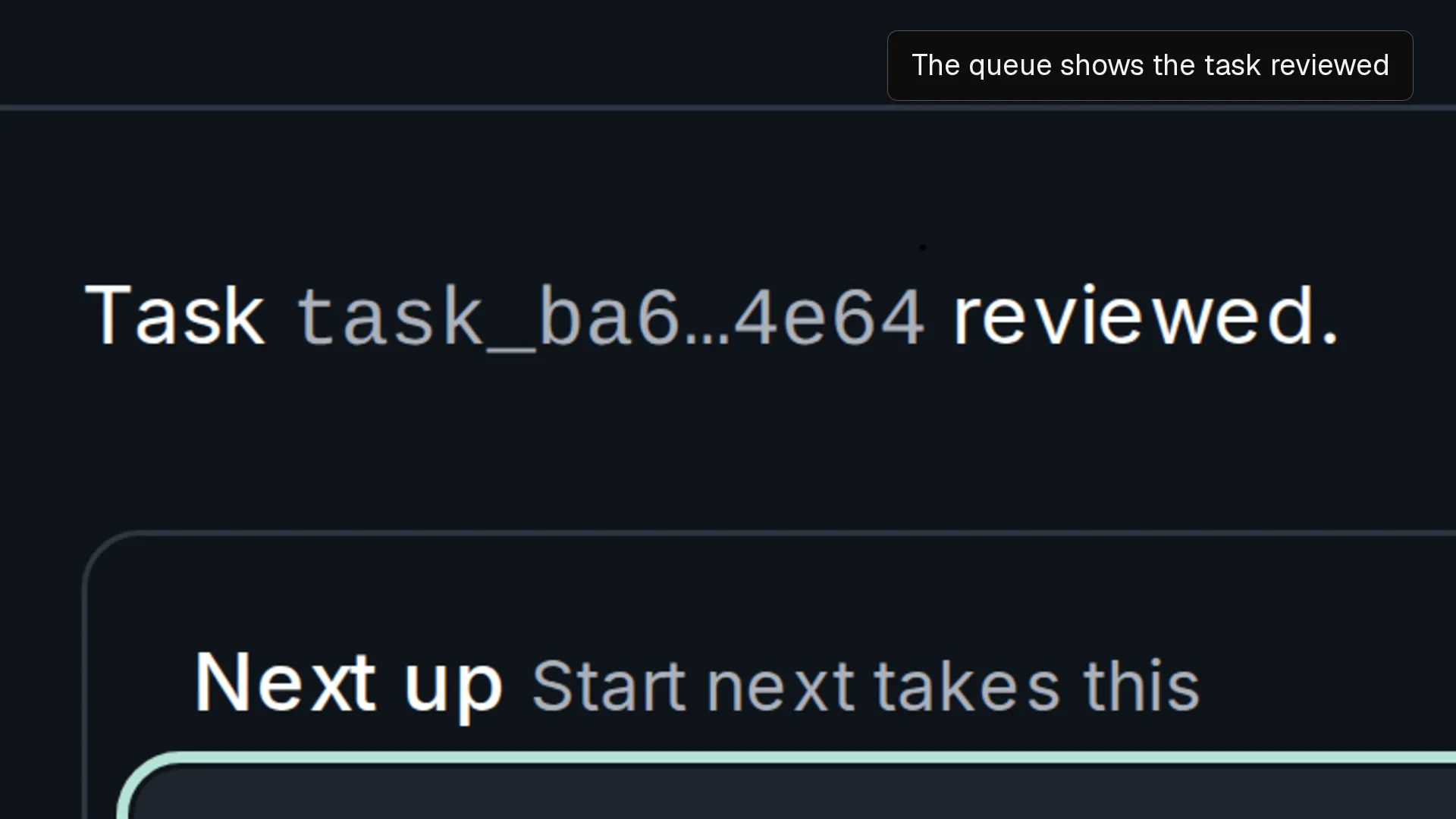 A review in the Nitsor editor: one label accepted, a second erased and painted back tighter with the Brush, a third rejected with a reason, then the Queue shows the task reviewed.