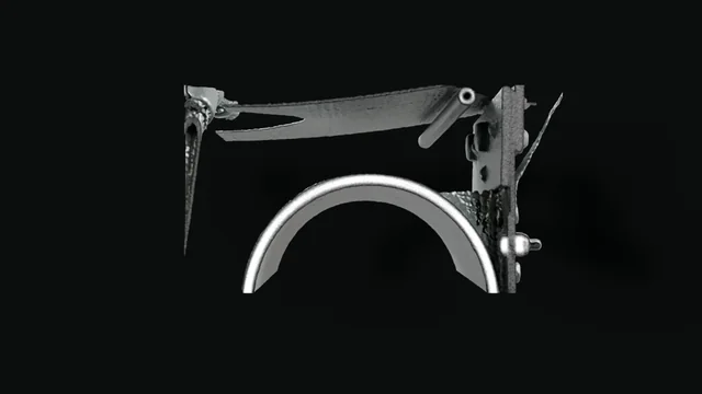 A plane cuts the section open, showing the round wall of the pressure bottle.